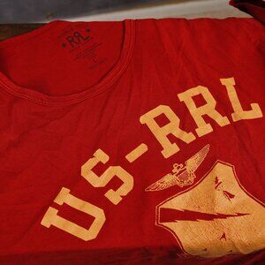 Double RL Ralph Lauren Red Graphic T-Shirt, Size L